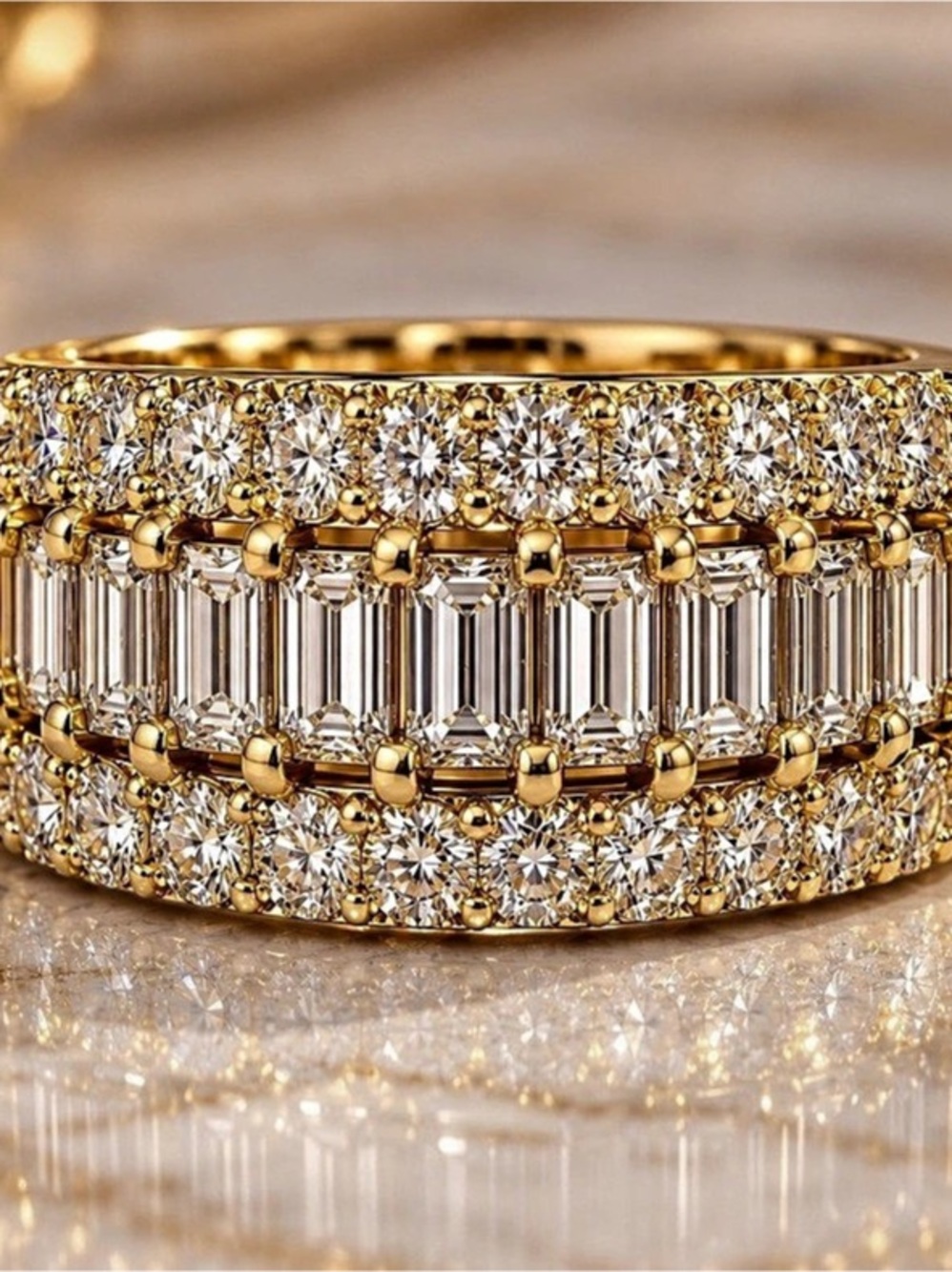Gold Statement Ring Like New